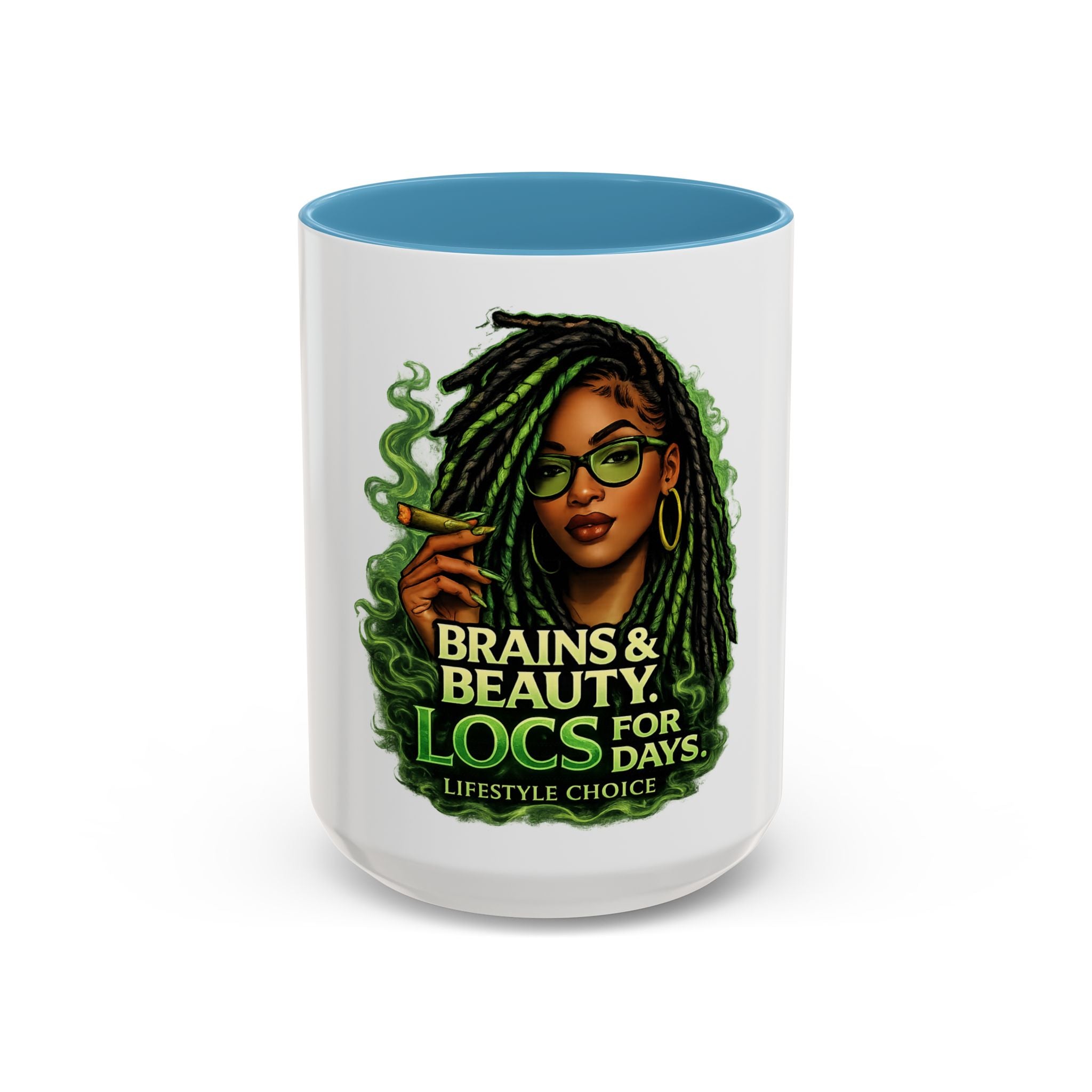 Brains & Beauty: Locs For Days Accent Coffee Mug