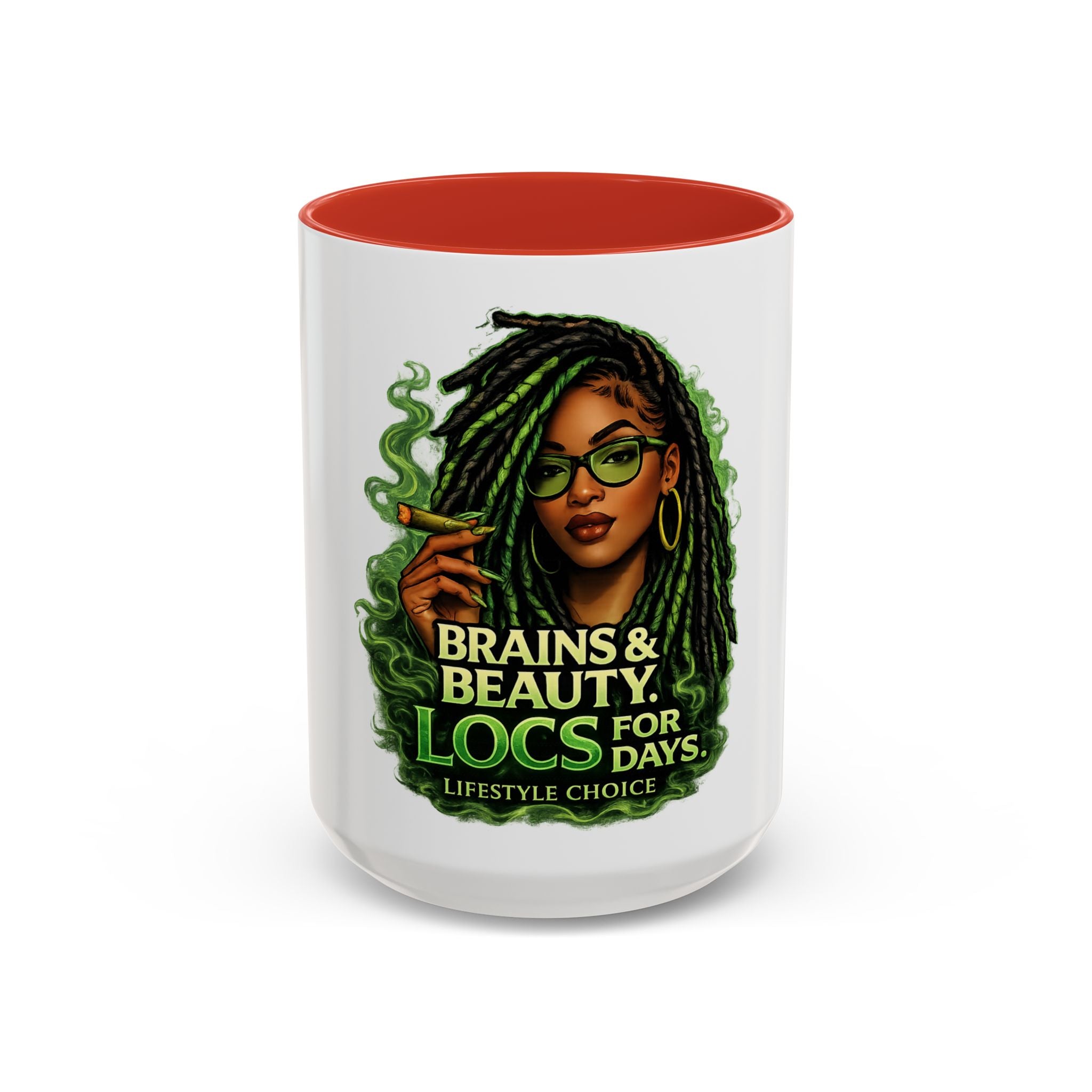 Brains & Beauty: Locs For Days Accent Coffee Mug