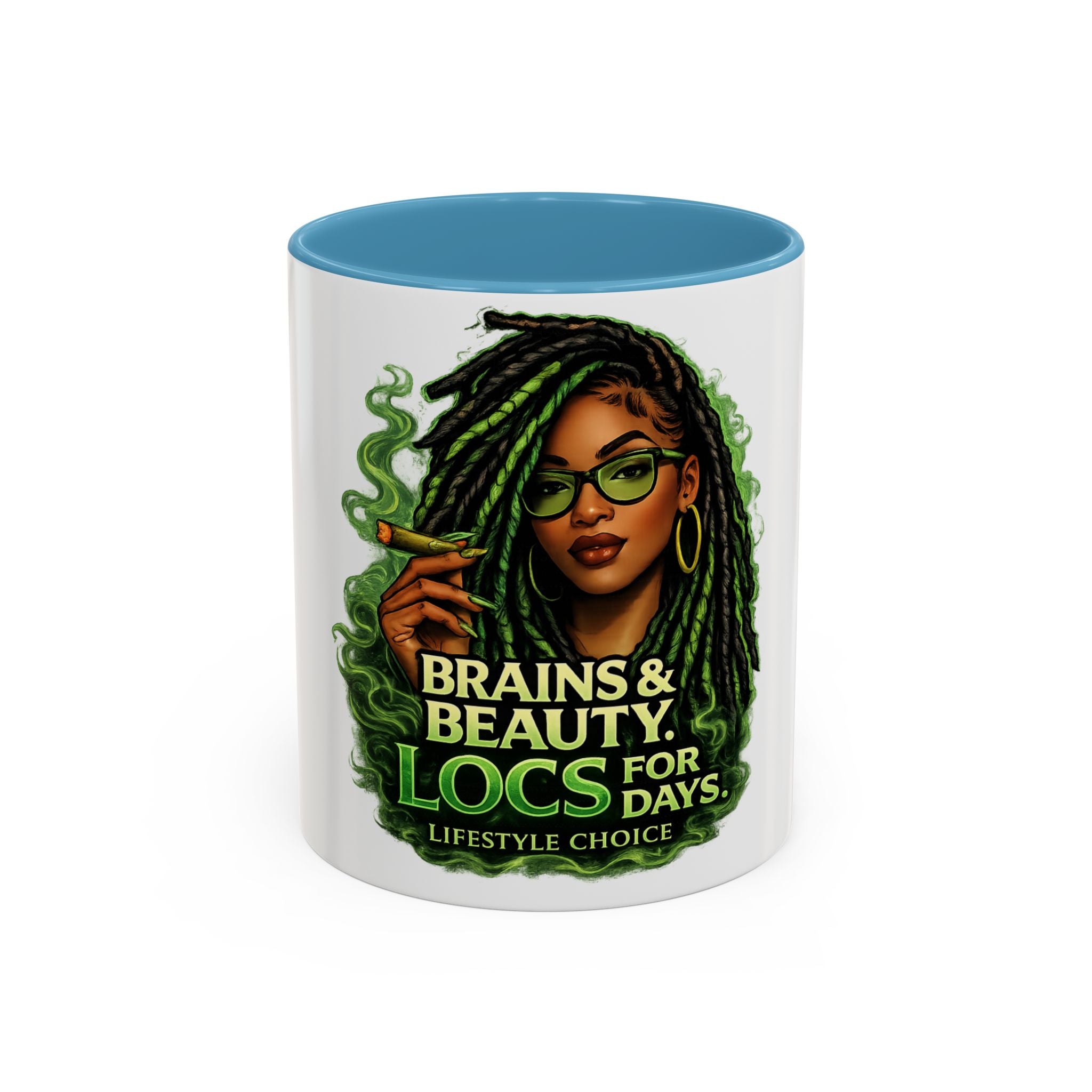 Brains & Beauty: Locs For Days Accent Coffee Mug