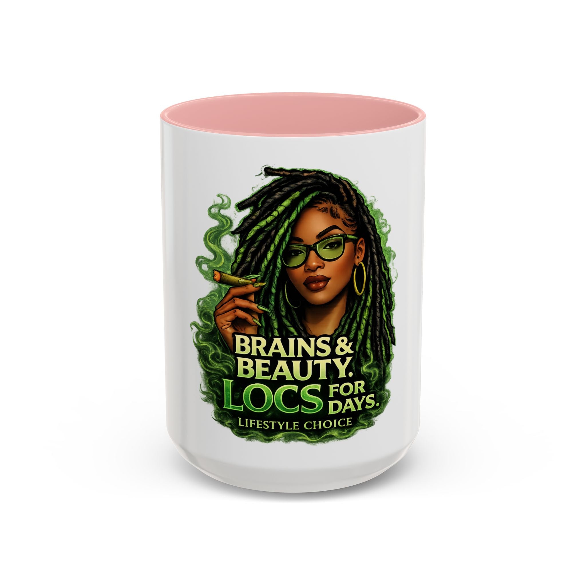Brains & Beauty: Locs For Days Accent Coffee Mug