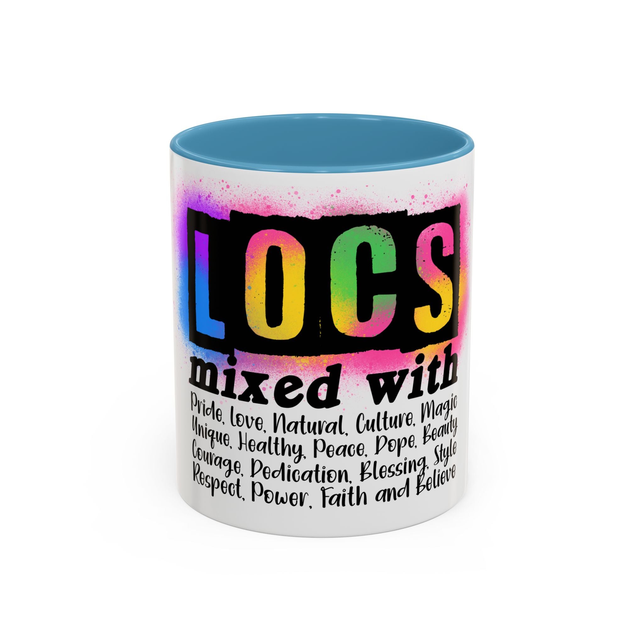 Locs Pride Coffee Mug — "LOCs mixed with" Inspirational Natural Hair Gift (11/15oz)