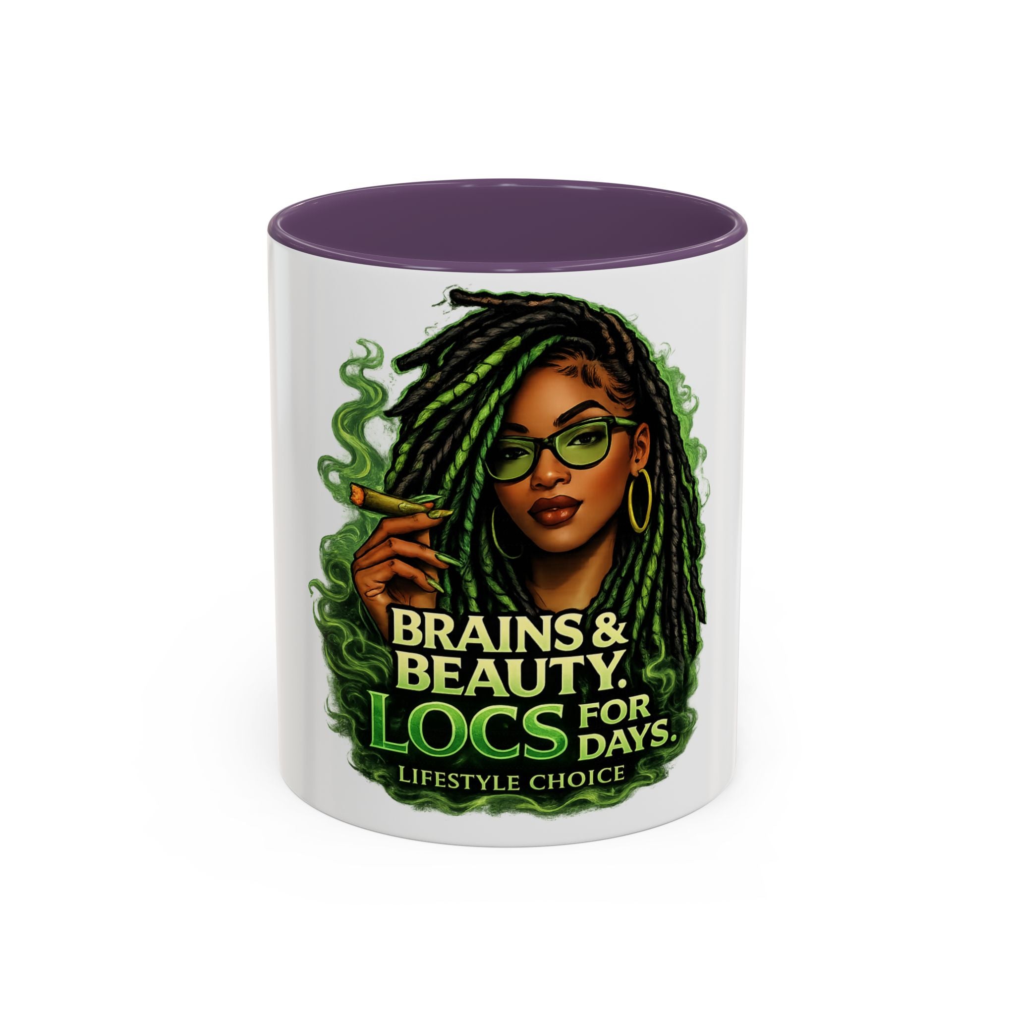 Brains & Beauty: Locs For Days Accent Coffee Mug