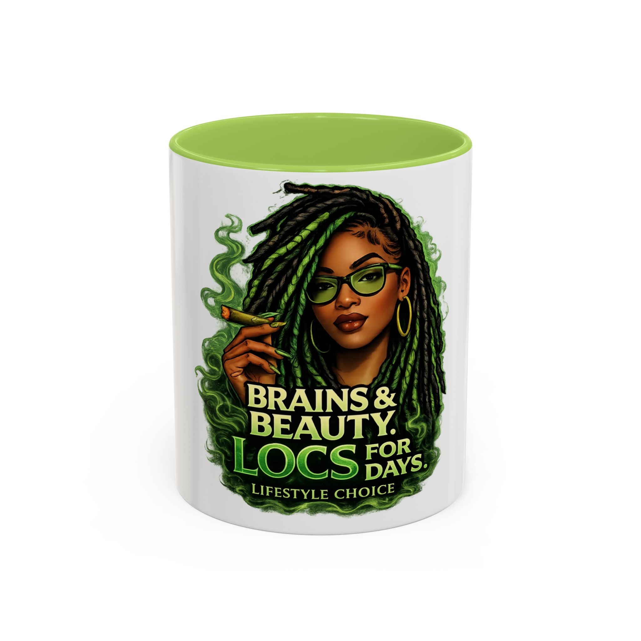 Brains & Beauty: Locs For Days Accent Coffee Mug