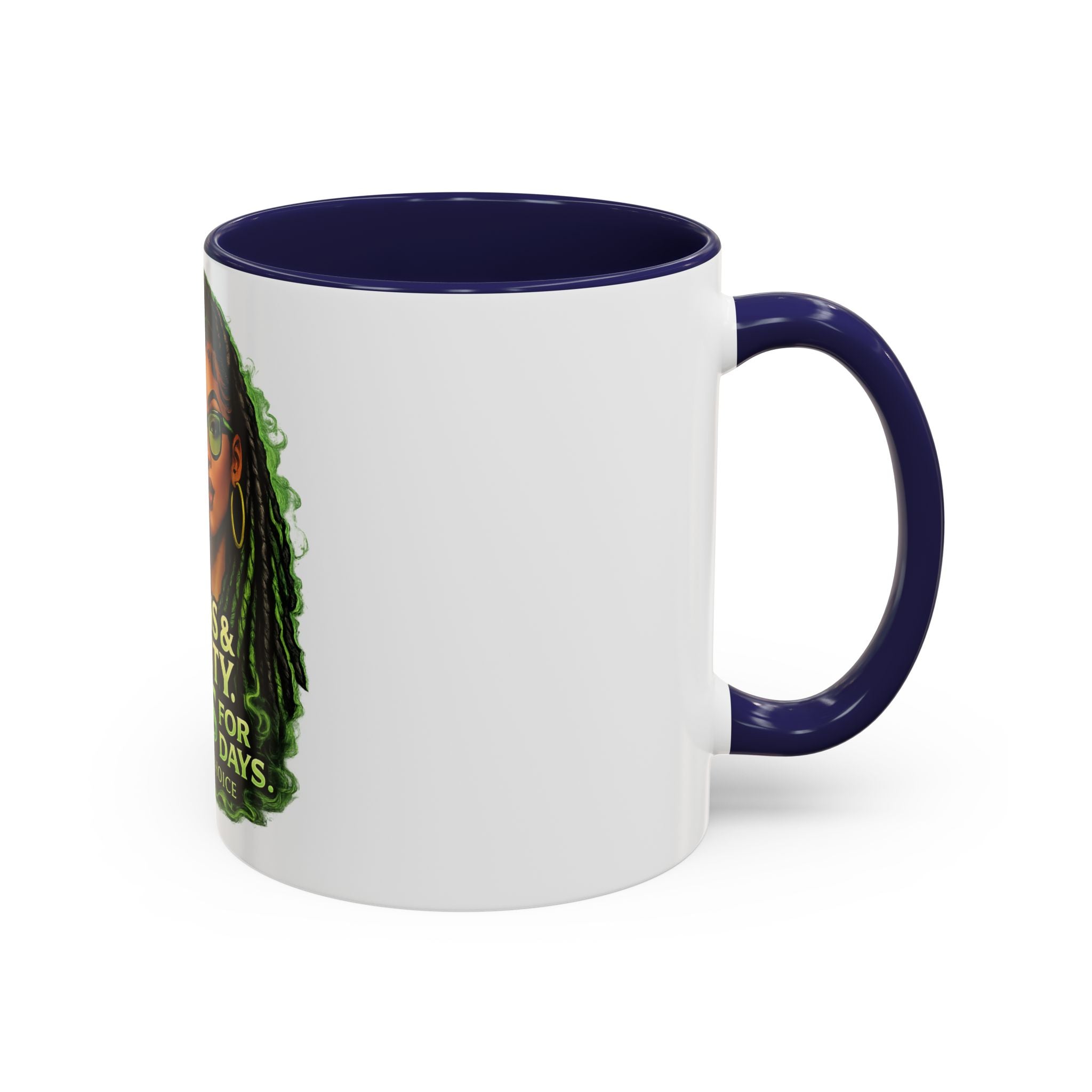 Brains & Beauty: Locs For Days Accent Coffee Mug