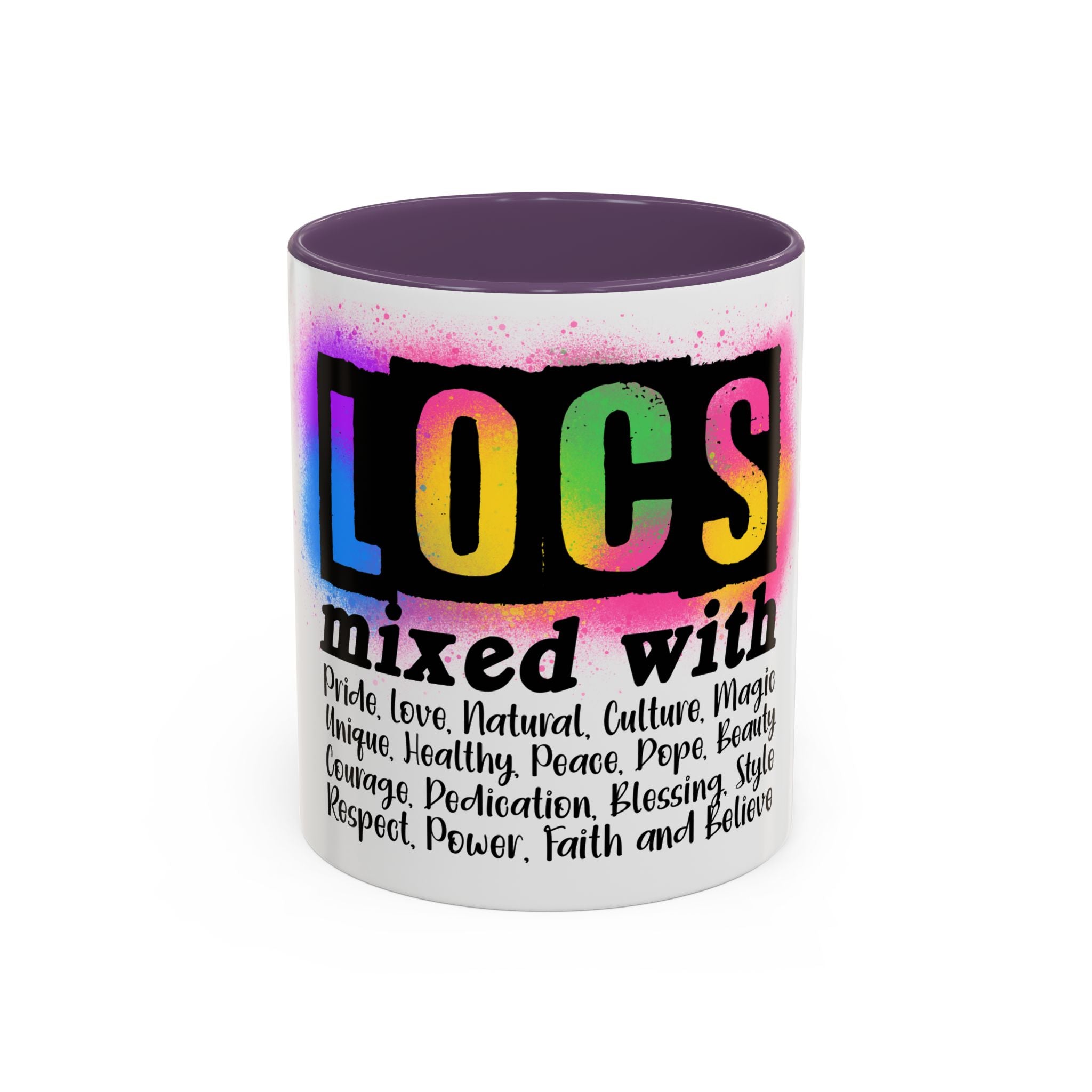 Locs Pride Coffee Mug — "LOCs mixed with" Inspirational Natural Hair Gift (11/15oz)