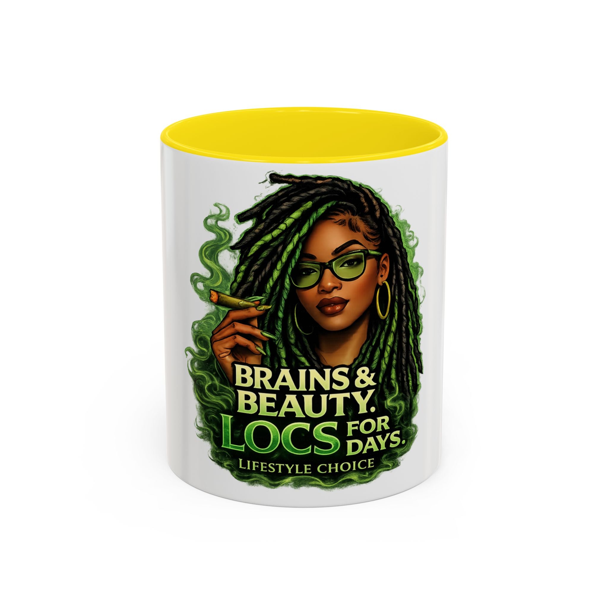 Brains & Beauty: Locs For Days Accent Coffee Mug