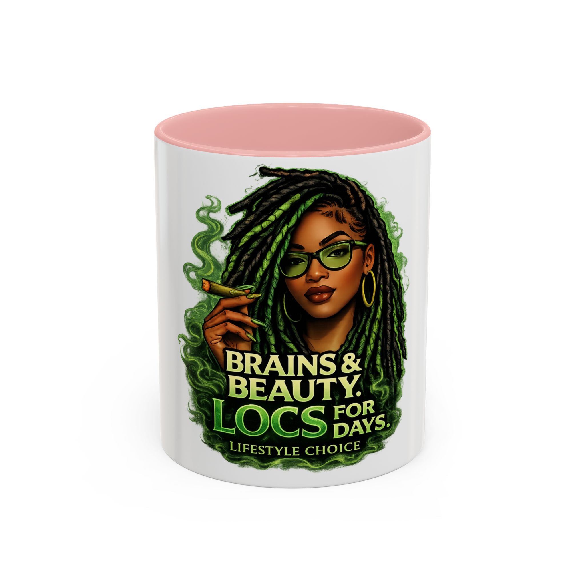 Brains & Beauty: Locs For Days Accent Coffee Mug