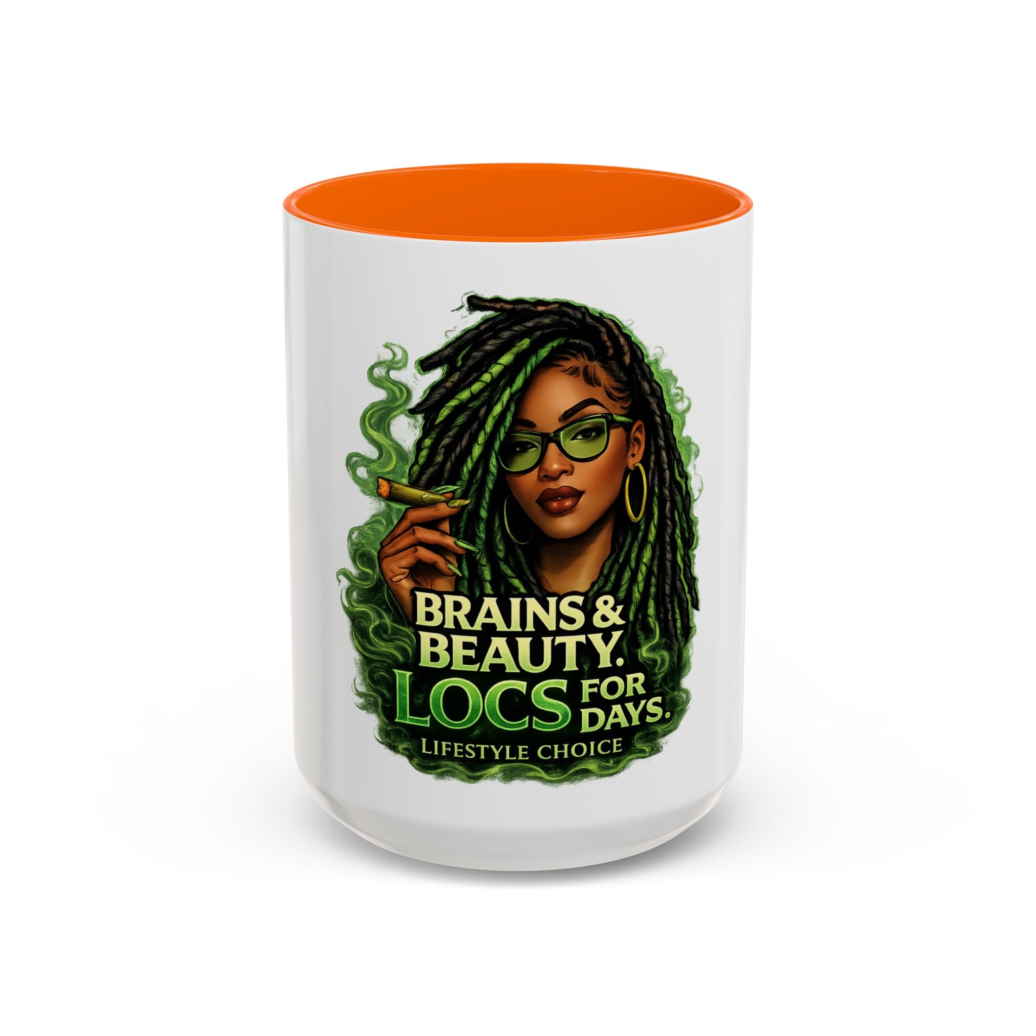 Brains & Beauty: Locs For Days Accent Coffee Mug