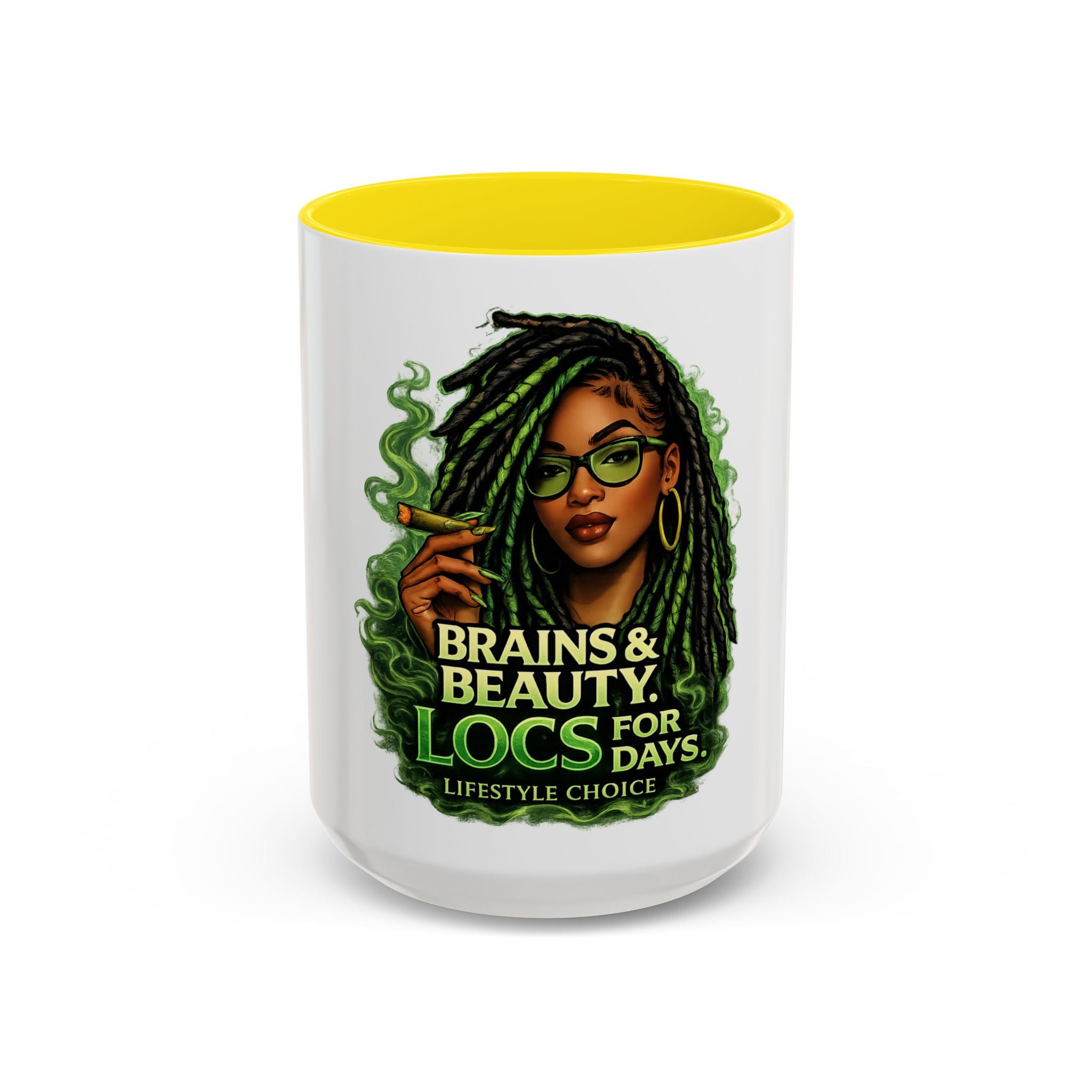 Brains & Beauty: Locs For Days Accent Coffee Mug