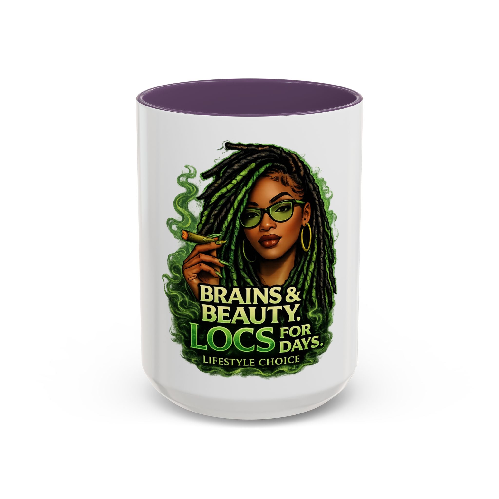 Brains & Beauty: Locs For Days Accent Coffee Mug